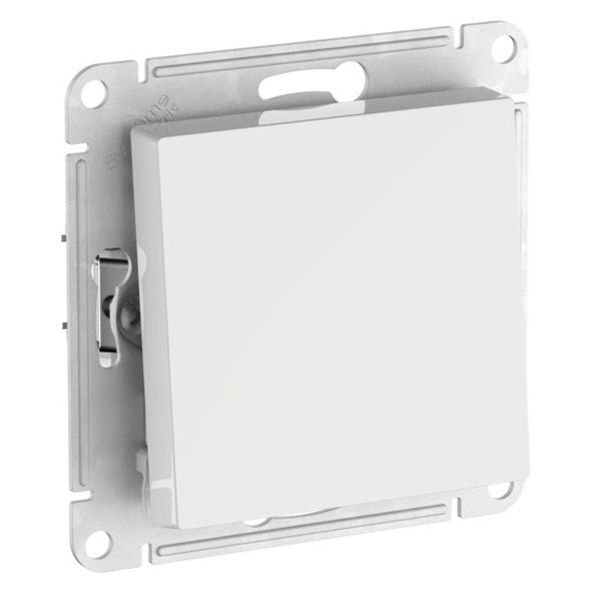 Одноклавишный переключатель SE AtlasDesign 10A IP44 Aqua быстрозажимные клеммы, белый