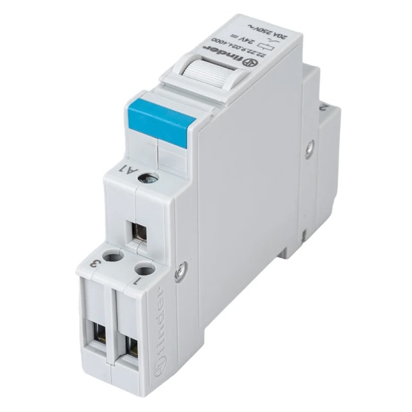 Модульный контактор Finder 20А 2NO 24В DC 1м