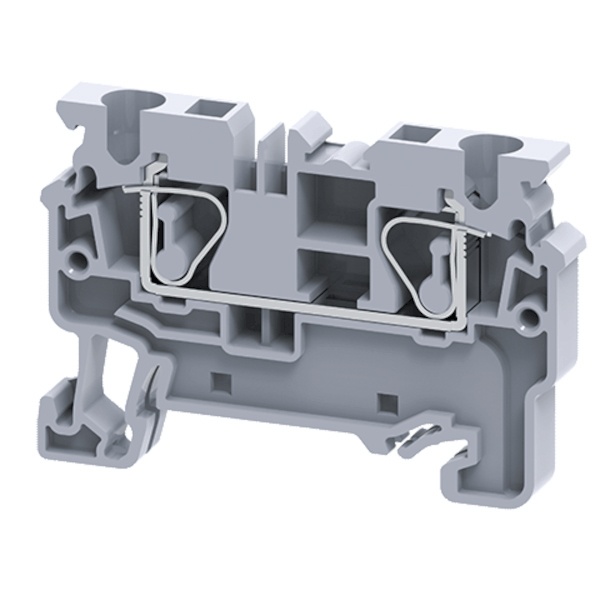 Клемма проходная пружинная КЭАЗ OptiClip CX-4-I-32A-(0.2-4) серый