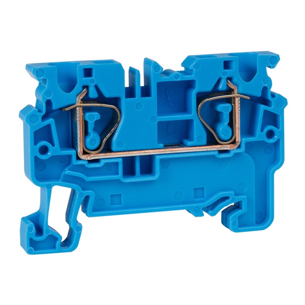 Клемма проходная пружинная КЭАЗ OptiClip CX-4-I-BU-32A-(0.2-4) синий