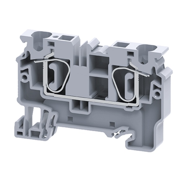 Клемма проходная пружинная КЭАЗ OptiClip CX-6-I-41A-(0.2-6) серый