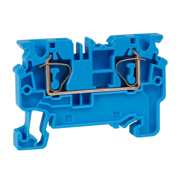 Клемма проходная пружинная КЭАЗ OptiClip CX-6-I-BU-41A-(0.2-6) синий