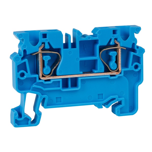 Клемма проходная пружинная КЭАЗ OptiClip CX-10-I-BU-57A-(0.2-10) синий