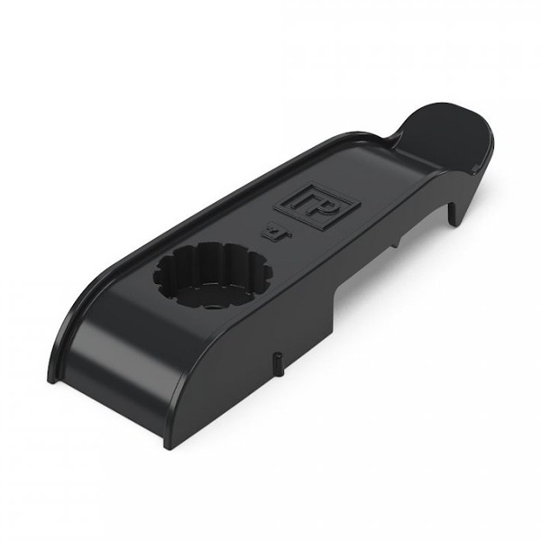 Держатель плоского кабеля односторонний для прямого монтажа на 2 места гофроящик черный [уп.1200шт]