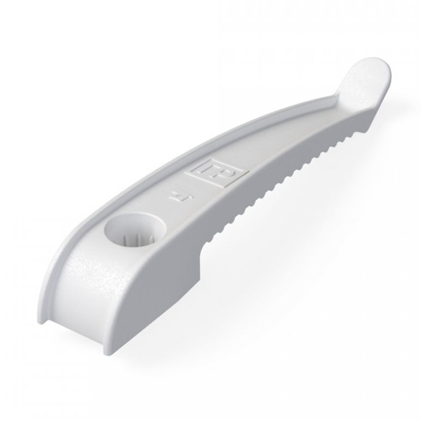 Держатель круглого кабеля односторонний для прямого монтажа на 8 мест в гофроящике белый [уп. 200шт]