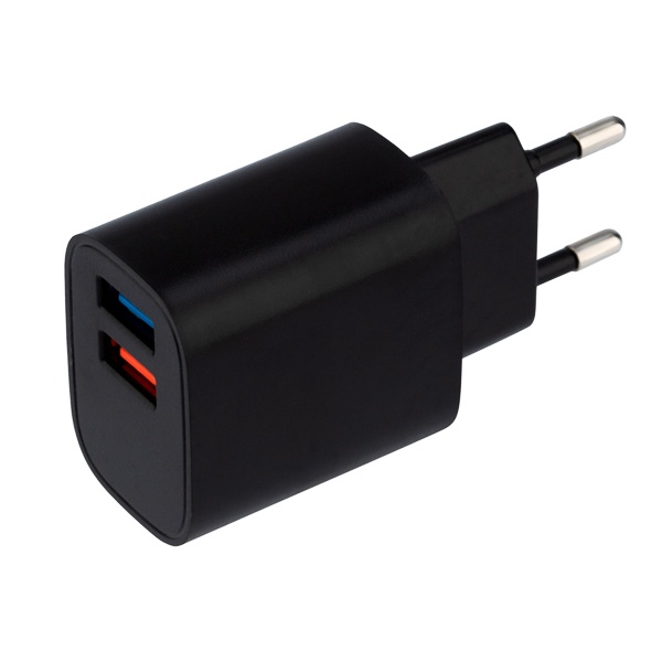 Сетевое зарядное устройство Rexant 2 x USB, 5V, 2.4 A, черное