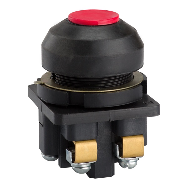 Выключатель КЭАЗ кнопочный КЕ 081 У2 исполнение 2 1НО+1НЗ d30мм IP54 красный