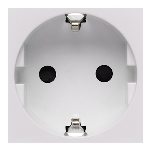 Розетка Daccord Metra45 2К+З без шторок автозажим 2М, белая (аналог 077211 Mosaic)