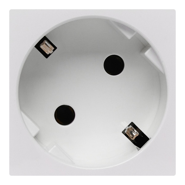 Розетка Daccord Metra45 2К+З 45° без шторок винтовой зажим 2М, белая