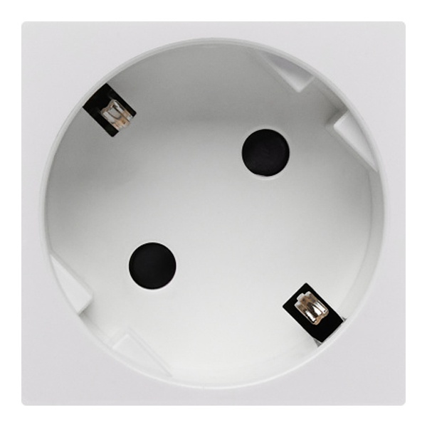 Розетка Daccord Metra45 2К+З 45° со шторками винтовой зажим 2М, белая (аналог 077245 Mosaic)