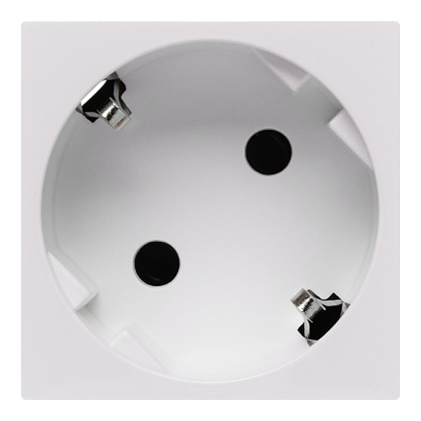 Розетка Daccord Metra45 2К+З 45° без шторок автозажим 2М, белая