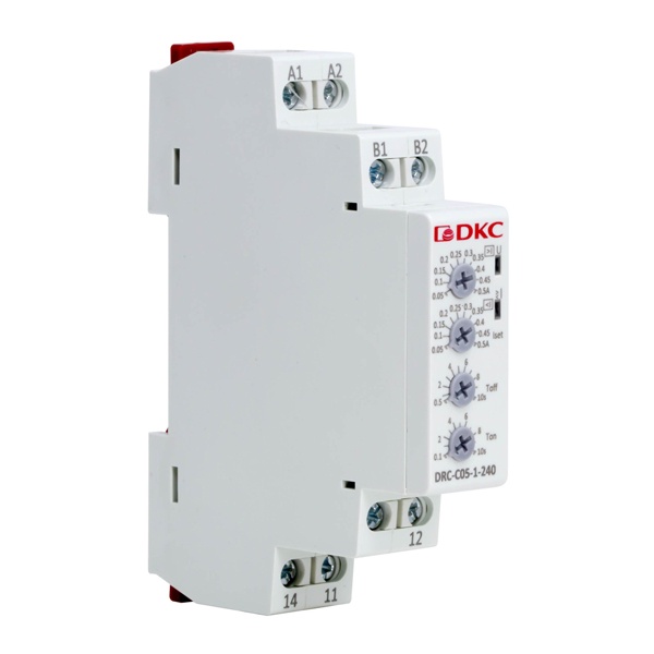 Реле контроля тока DKC DRC 0.05-0.5А 1CO 10А 24-240В AC/DC