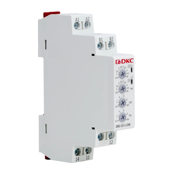 Реле контроля тока DRC 0.5-5А 1CO 10А 24-240В AC/DC DKC