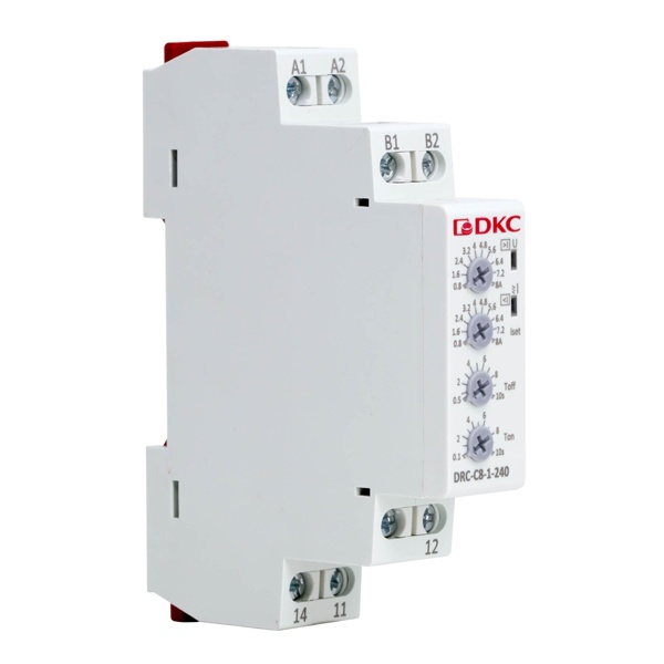 Реле контроля тока DKC DRC 0.8-8А 1CO 10А 24-240В AC/DC