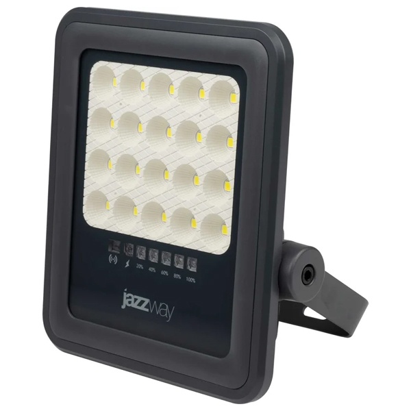 Прожектор светодиодный JazzWay PFL SOLAR 02 50W 6500K GR IP65 с солнечной панелью и пультом