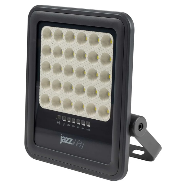 Прожектор светодиодный JazzWay PFL SOLAR 02 100W 6500K GR IP65 с солнечной панелью и пультом