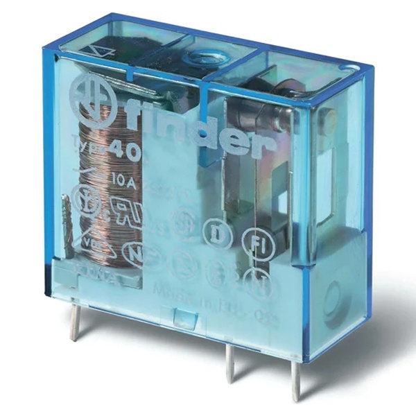 Миниатюрное реле Finder 1СO 10А шаг 5мм AgNi 12В DC
