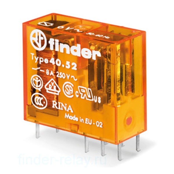 Миниатюрное реле Finder 2CO 8A AgNi 48В AC