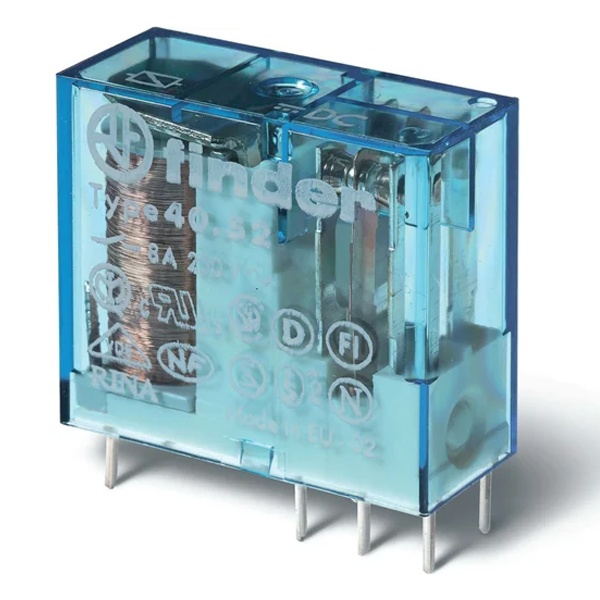 Миниатюрное реле Finder 2CO 8A AgNi 110В DC влагонепроницаемое