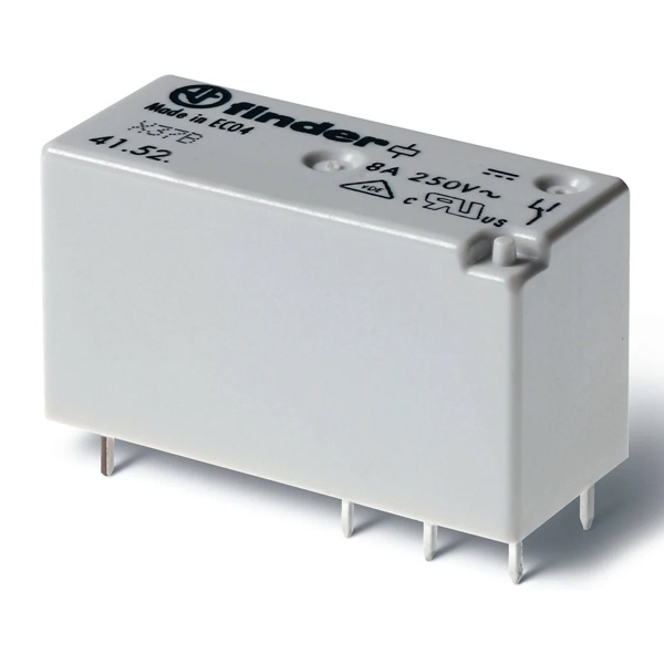Миниатюрное реле Finder низкопрофильное 2СО 8А 24B DC влагонепроницаемое (RT|||)