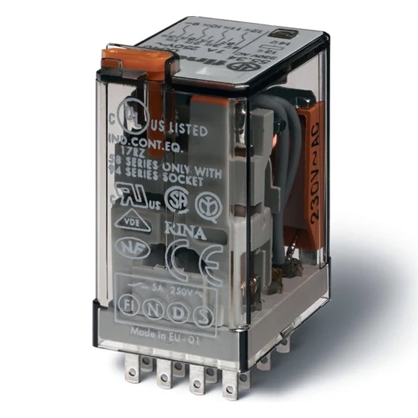 Миниатюрное реле Finder 2СО 10A AgNi 230В AC