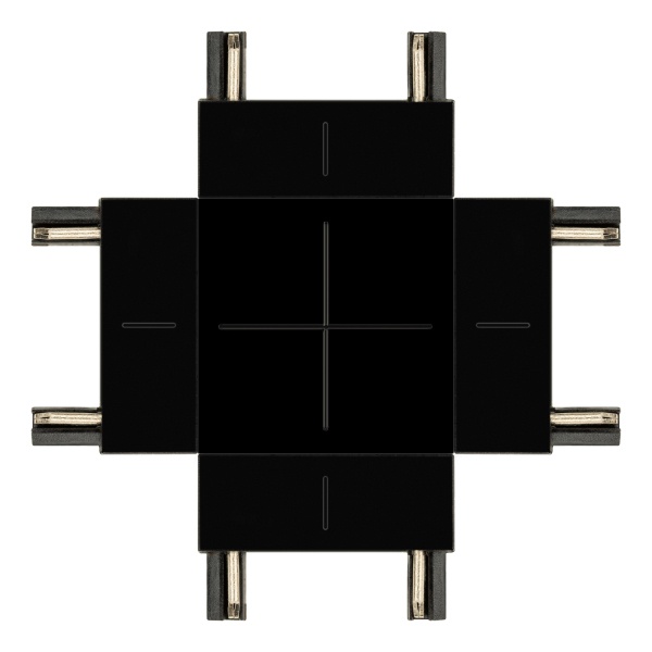 Коннектор ЭРА TRM-S5-CX BK Х-образный черный для тонкого магнитного шинопровода TRM-S5