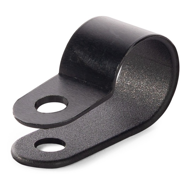 Скоба пластиковая Fortisflex СНК 12 до 12,7 мм черная [упаковка 100шт]