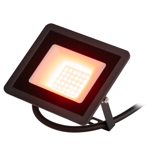 Прожектор светодиодный ЭРА LPR-025-RED-030 30W красный 600Lm IP65 черный корпус