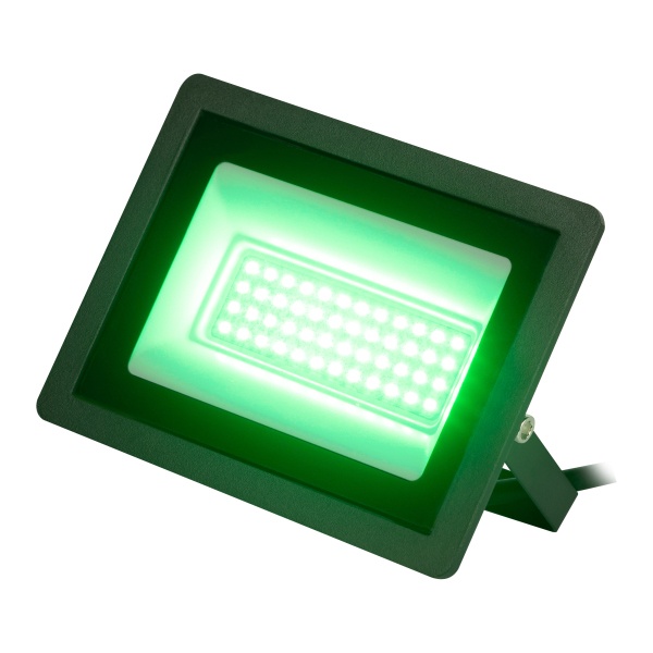 Прожектор светодиодный ЭРА LPR-025-GREEN-050 50W зеленый 5000Lm IP65 черный корпус