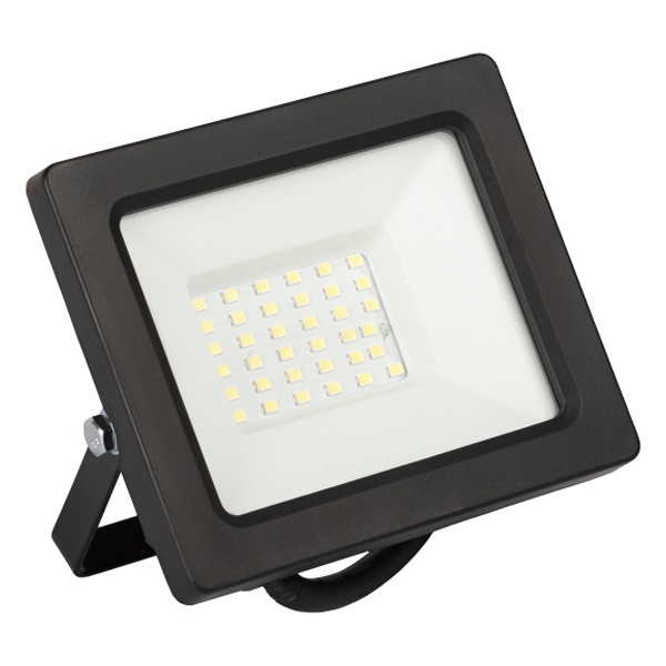 Прожектор светодиодный ЭРА LPR-042-3-65K-030 30W 6500K 2400Lm IP65 с встроенным фотореле, черный