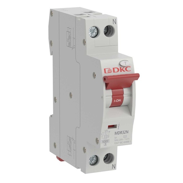 Дифференциальный автомат DKC YON max электронный MDR32 C10А 300мА тип А 1П+Н 6кА 1м (дифавтомат, АВДТ)