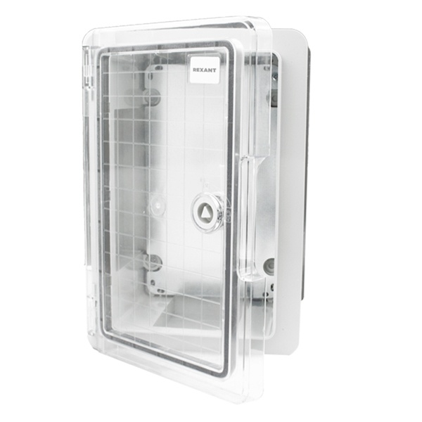 Щит накладной Rexant ЩМПп с прозрачной дверцей и монтажной панелью 300х200х130мм ABS УХЛ1 IP65