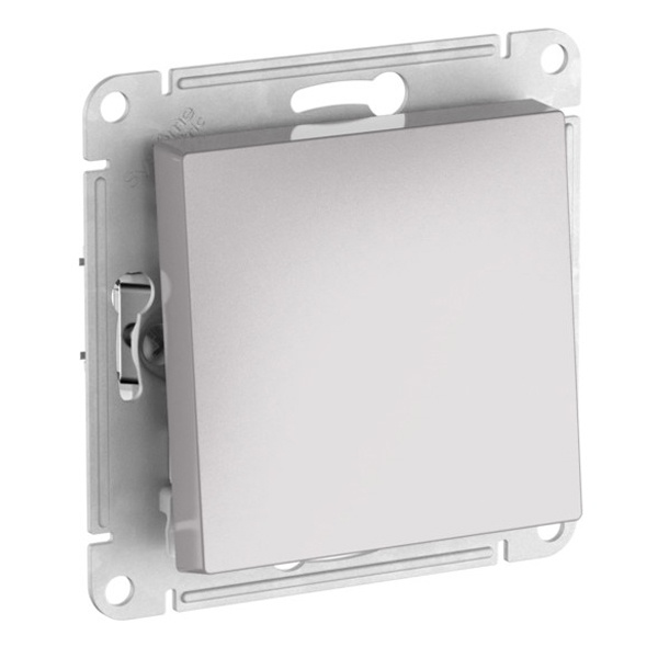 Одноклавишный переключатель SE AtlasDesign 10A быстрозажимные клеммы, алюминий [уп 10 шт]