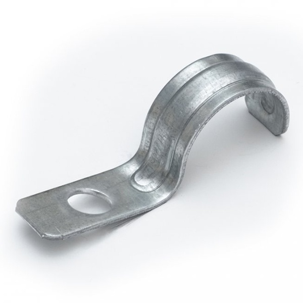 Скоба металлическая Промрукав однолапковая усиленная противопожарная СМОУ d22мм отв. d6,5мм 100шт/уп