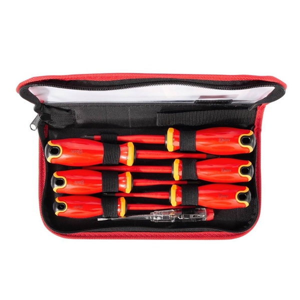 Набор диэлектрических отверток КВТ НИО-2207 PZ/FL Слим работы под напряжением до 1000 В (7 отверток)