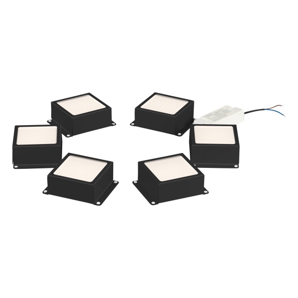 Светильник светодиодный ЭРА SPO-646-3-4K-B6 36W 4000K 3420Lm черный грильято 89x89 комп. 6 кубиков