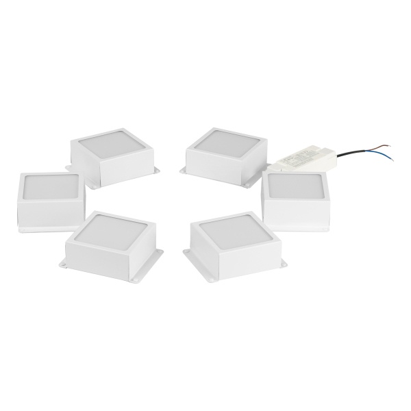 Светильник светодиодный ЭРА SPO-646-3-4K-W6 36W 4000K 3420Lm белый грильято 89x89 комплект 6 кубиков