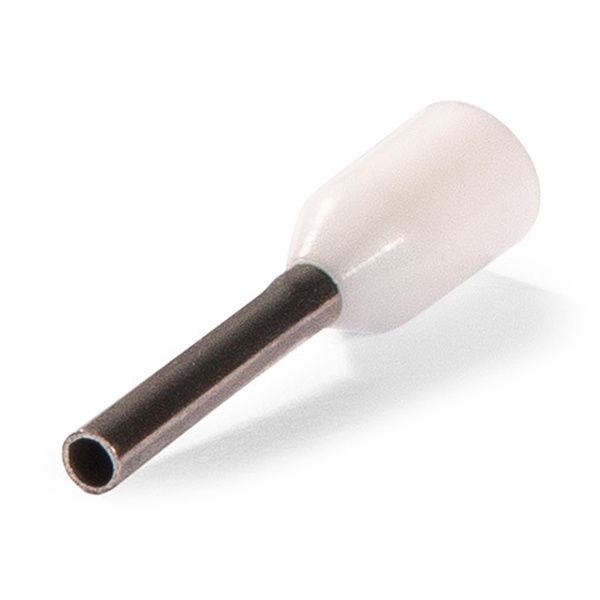 Наконечник штыревой втулочный изолированный КВТ НШВИ 0.5-8 Евро белый [уп.100шт]