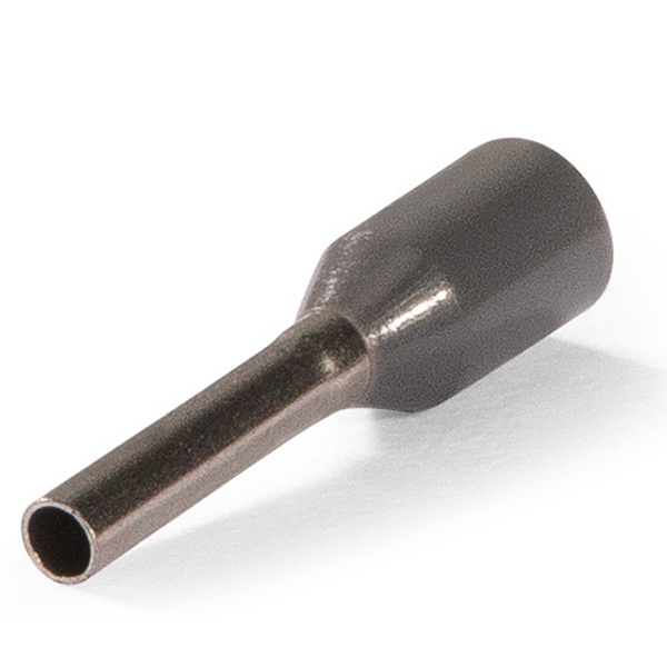 Наконечник штыревой втулочный изолированный КВТ НШВИ 0,75-8 Евро серый [уп.100шт]