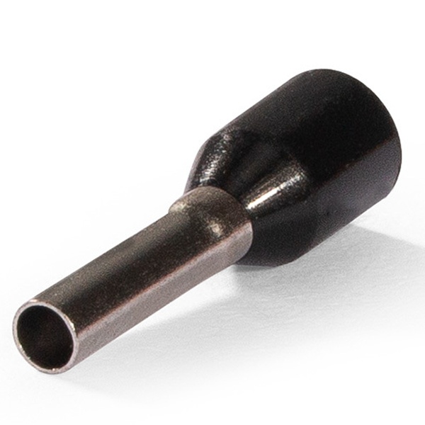Наконечник штыревой втулочный изолированный КВТ НШВИ 1,5-8 Евро черный [уп.100шт]