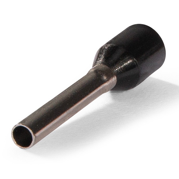 Наконечник штыревой втулочный изолированный КВТ НШВИ 1,5-12 Евро черный [уп.100шт]