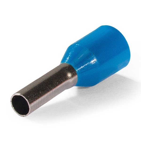 Наконечник штыревой втулочный изолированный КВТ НШВИ 2,5-8 Евро синий [уп.100шт]