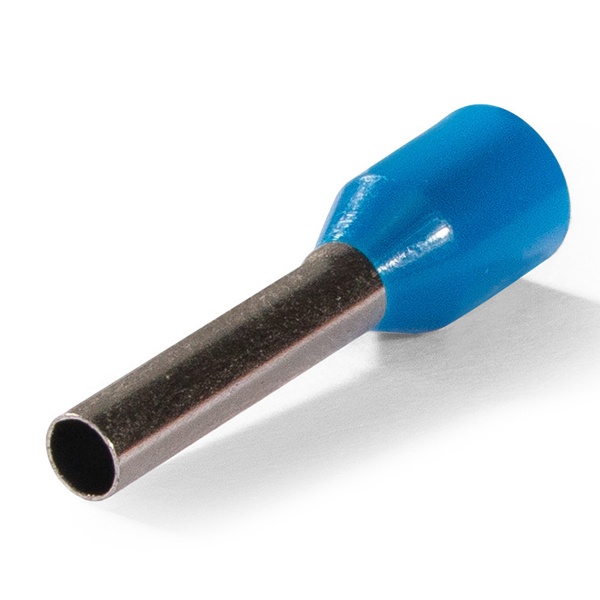Наконечник штыревой втулочный изолированный КВТ НШВИ 2,5-12 Евро синий [уп.100шт]