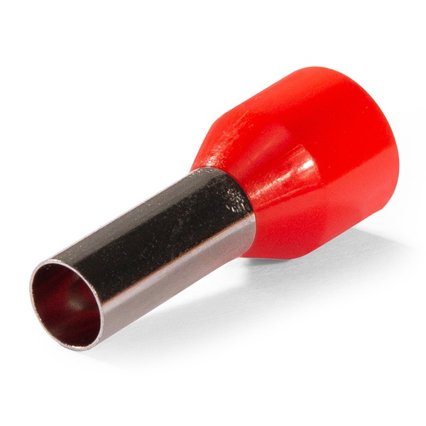 Наконечник штыревой втулочный изолированный КВТ НШВИ 10-12 Евро красный [уп.100шт]