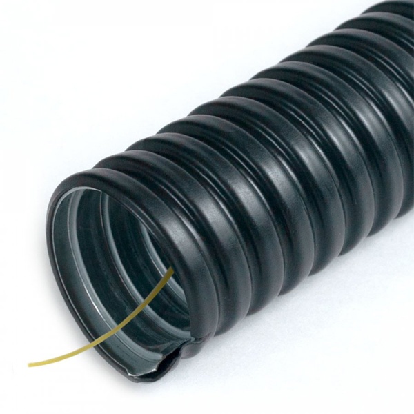 Металлорукав Промрукав Р3-ЦП-НГ-LS-18 18 мм герметичный в ПВХ изоляции с протяжкой [50м/уп]