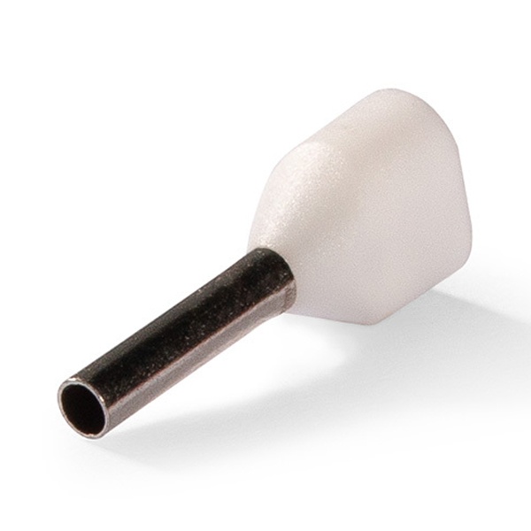 Наконечник штыревой втулочный изолированный КВТ НШВИ2 0,5-8 Евро белый [уп.100шт]