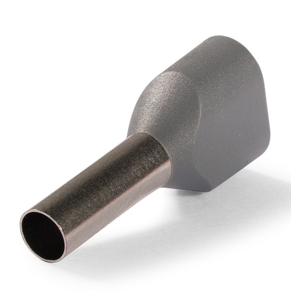 Наконечник штыревой втулочный изолированный КВТ НШВИ2 4,0-12 Евро серый [уп.100шт]