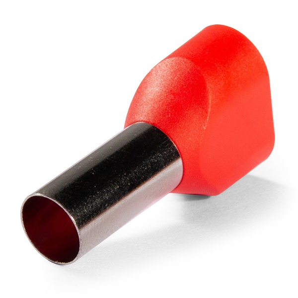 Наконечник штыревой втулочный изолированный КВТ НШВИ2 10-14 Евро красный [уп.100шт]