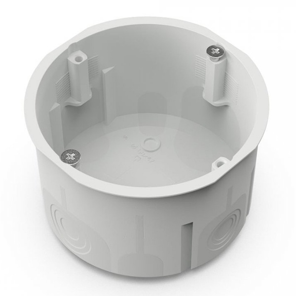 Коробка установочная Промрукав 60-0710С двухкомпонентная для сплошных стен серая 68х47 мм