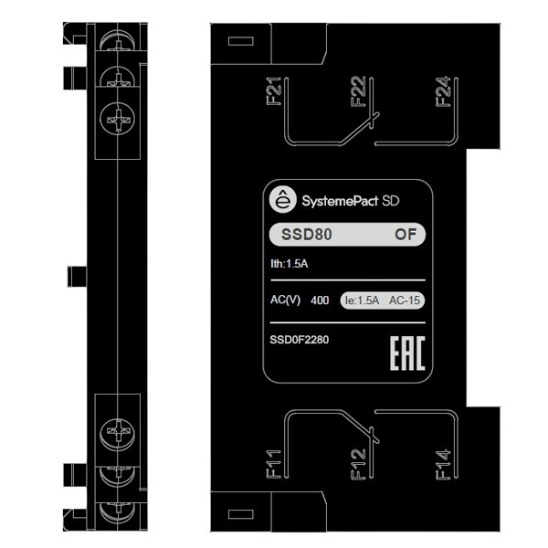 Вспомогательный контакт SE для SD80 2NO2NC